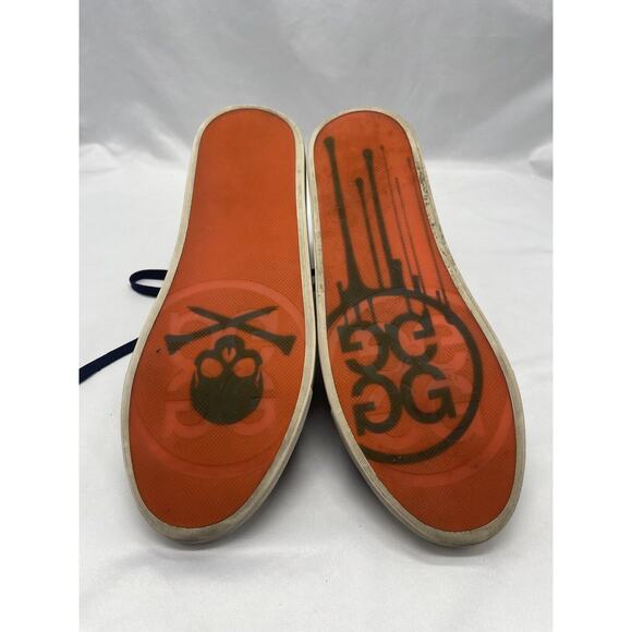 GFore Men 10 Debossed Quarter G Twilight Blue Leather Street Chukka Sneakers - Picture 9 of 13